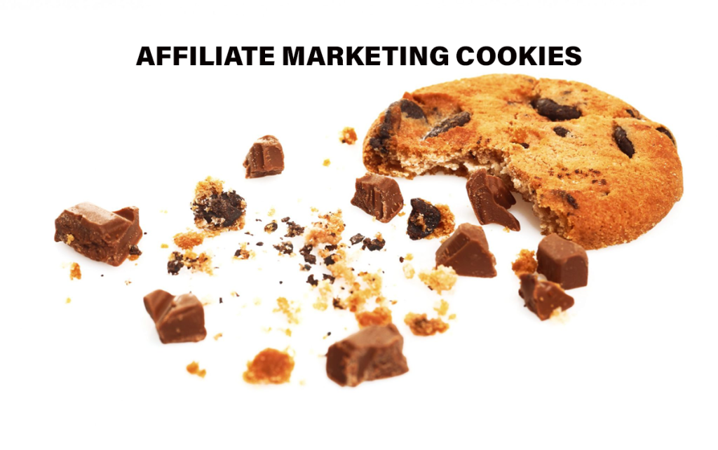 Graphic showing crumbling cookies to depict Affiliate Marketing Cookie duration