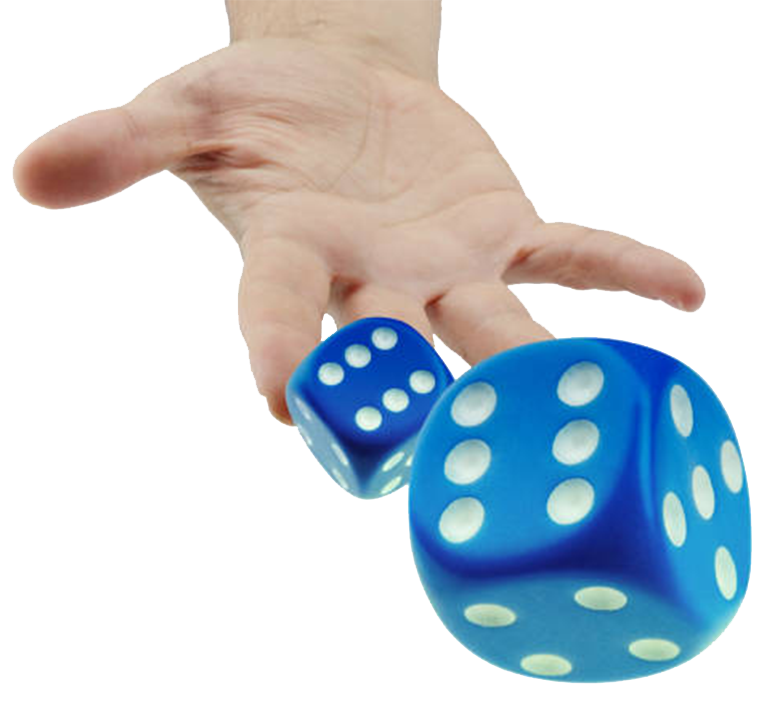 dice Hand throwing dice, as if throwing caution to the wind when it comes to internet marketing and making money online.